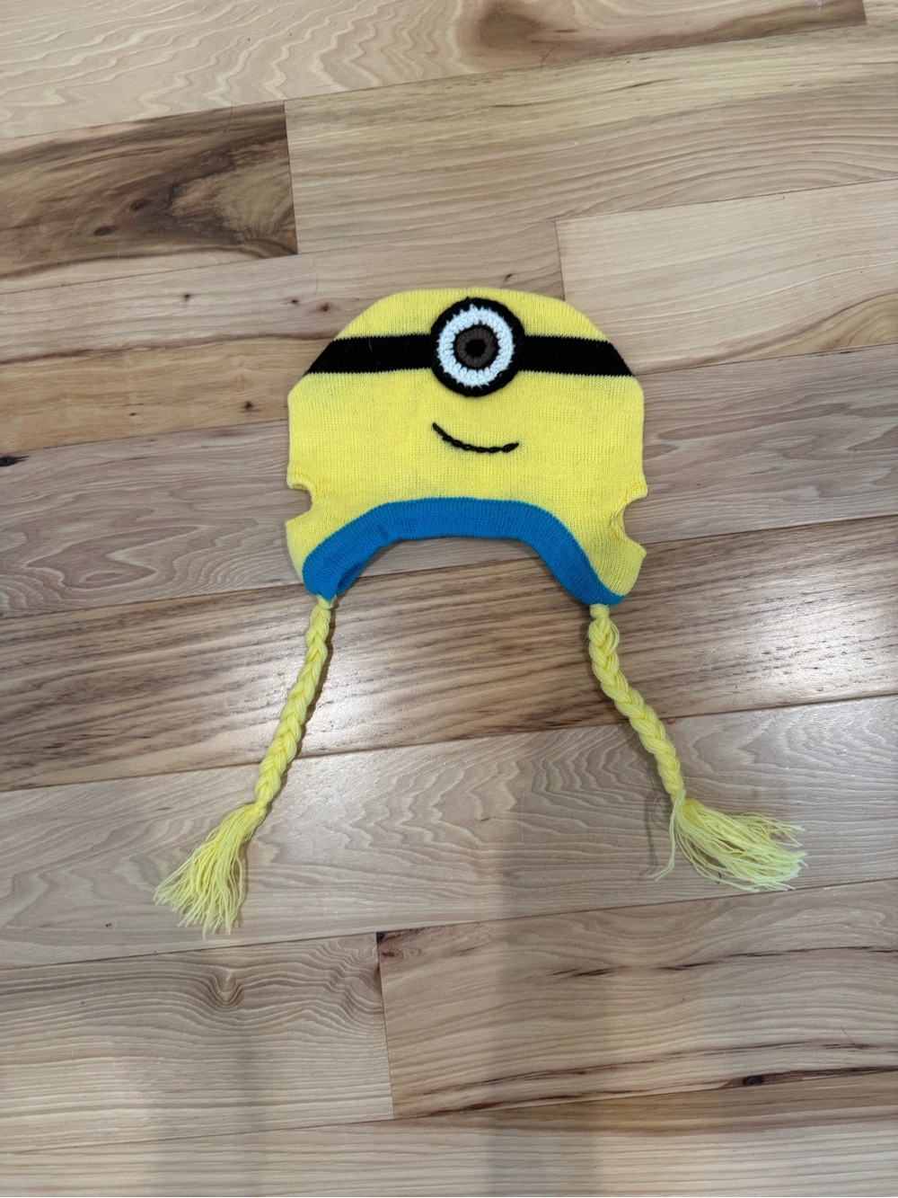 Minions Dog Knit Hat with Braided Tassels | Despicable Me Pet Costume
